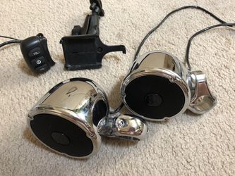 Chrome Harley Handlebar Speakers