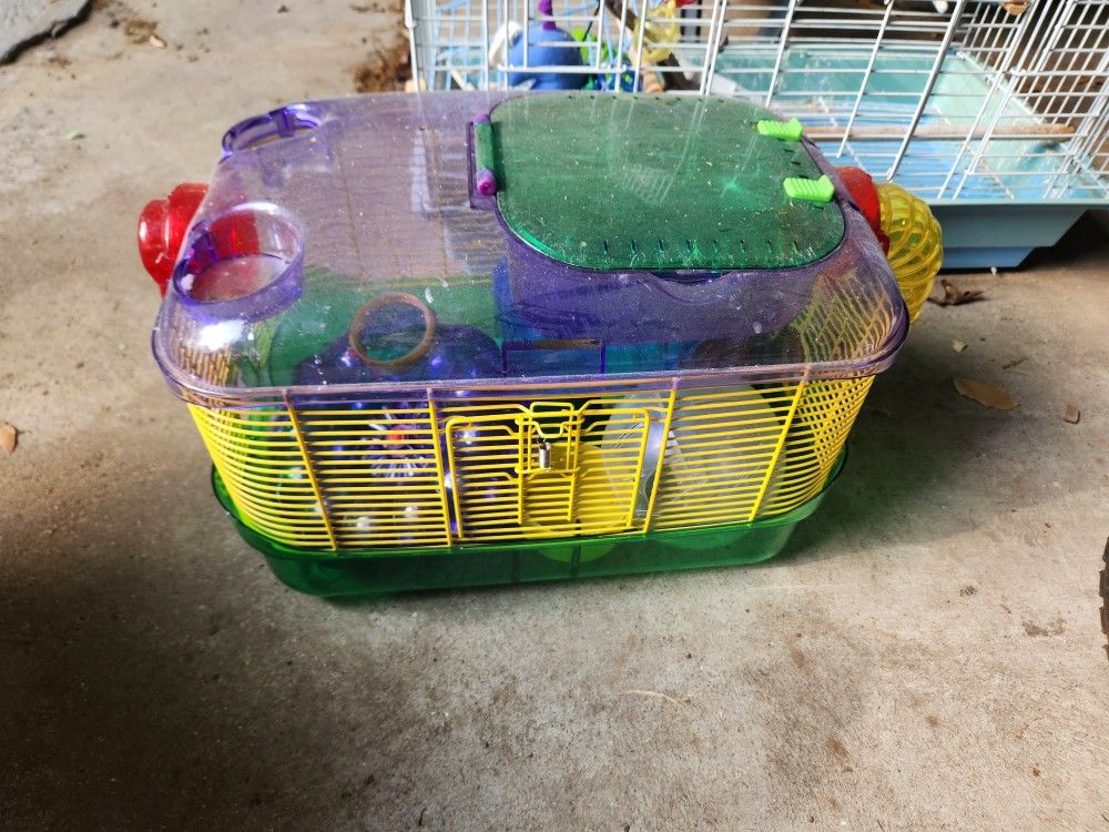 Hamster Cage, Exercise Balls And Bedding