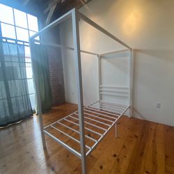 CUTE twin canopy bed frame ( deliver )