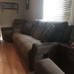 3 piece Recliner Sofa Couch set
