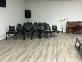 Church chairs and children tables