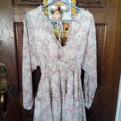 Vintage Tea Party Dress Women's Size Large