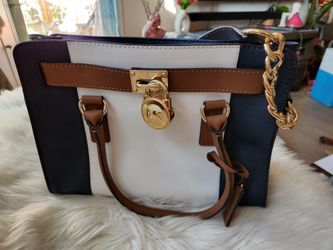 Michael Kors handbag - Navy blue and White