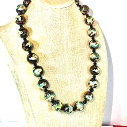 10k Gold Cloisonné Necklace