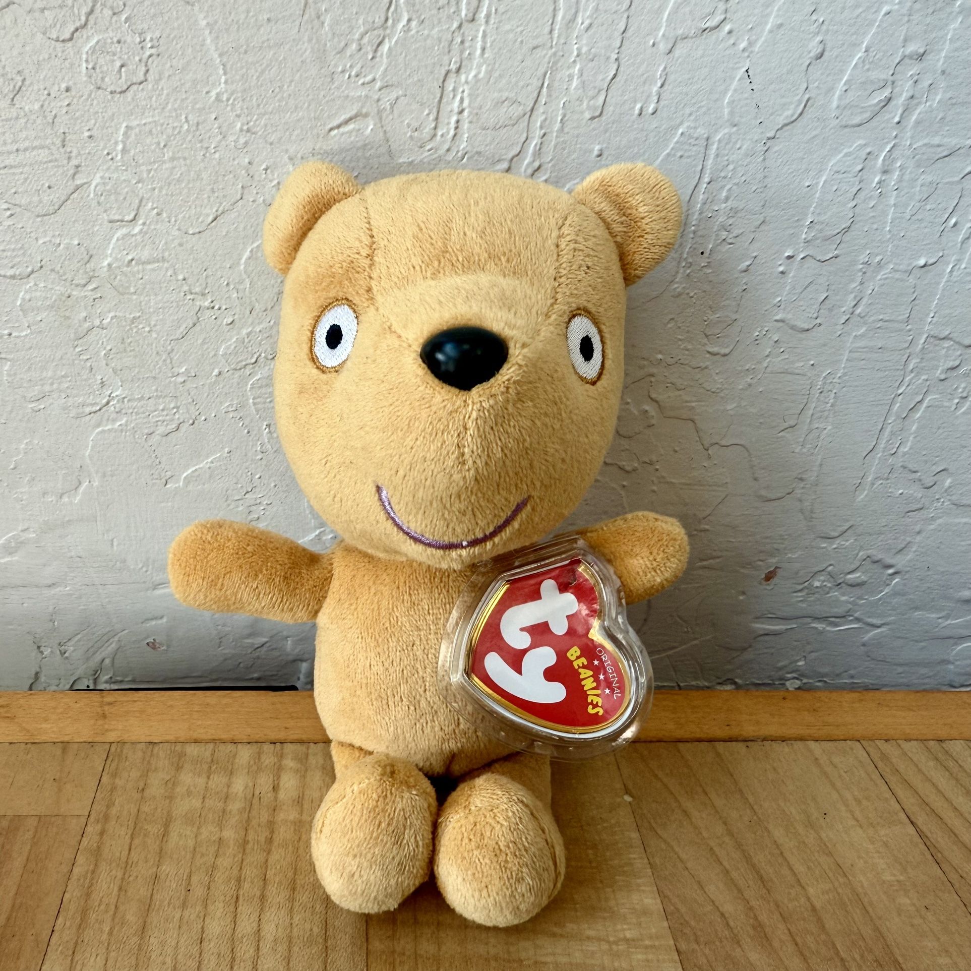 2011 UK TY Beanie Babies Peppa Pig Kids Show, Peppa’s Teddy Plush Stuffed Animal