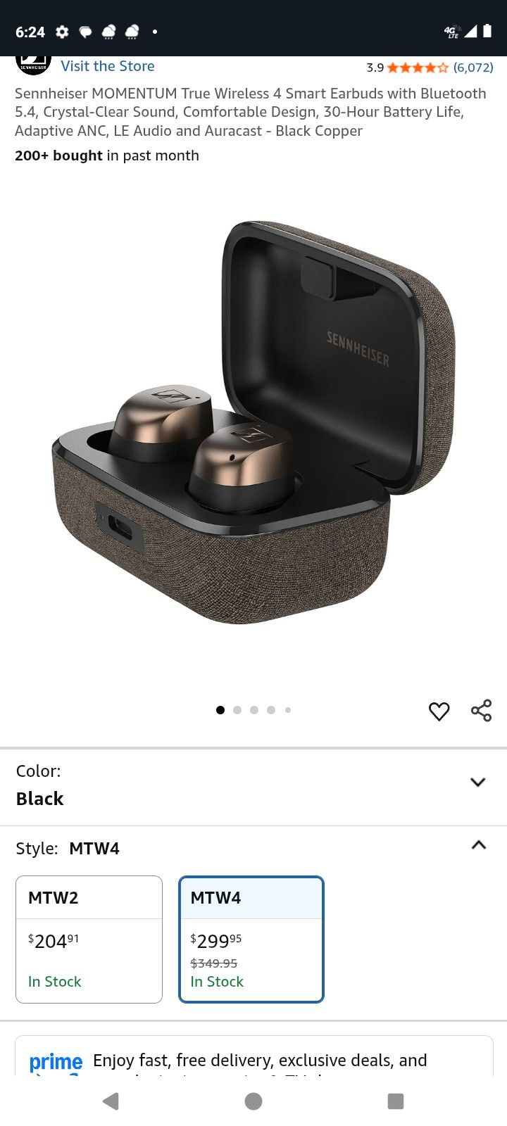 Sennheiser Momentum 4 True Wireless Earbuds
