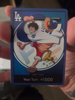 Dodgers One Piece Luffy Promo Card