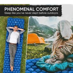 POWERLIX Camping Sleeping Pad - Ultralight Inflatable Camping Mattress Sleeping Mat for Backpacking, Hiking, Compact Lightweight Sleeping Pad for Camp