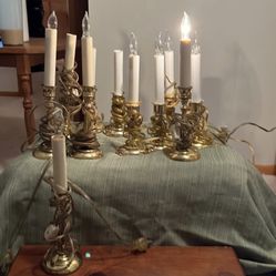 Vintage Candle Lamps 