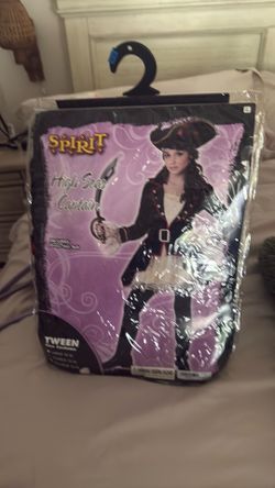 Girls Size X-Large 12-14 Spirit High Seas Captain Halloween Costume