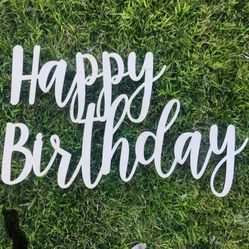 Happy Birthday unfinished wood sign 28”x17”
