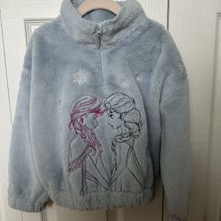 Girls Disney Frozen Soft Quarter Zip Fleece Jacket