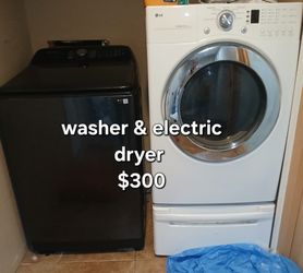 Moving sale need gone. $300 washer and Electric dryer.