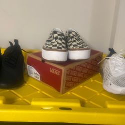 Two pair of Nike black and white 270s size 5 youth six youth and vans size 4 1/2 everything for $60