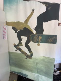 Pottery barn, skateboard wall mural
