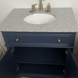 sink and cabinet