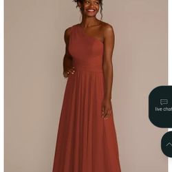 Cinnamon/ Burnt Orange Bridesmaid Dress 