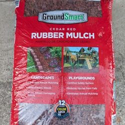 GroundSmart Cedar Red Rubber Mulch – NEW
