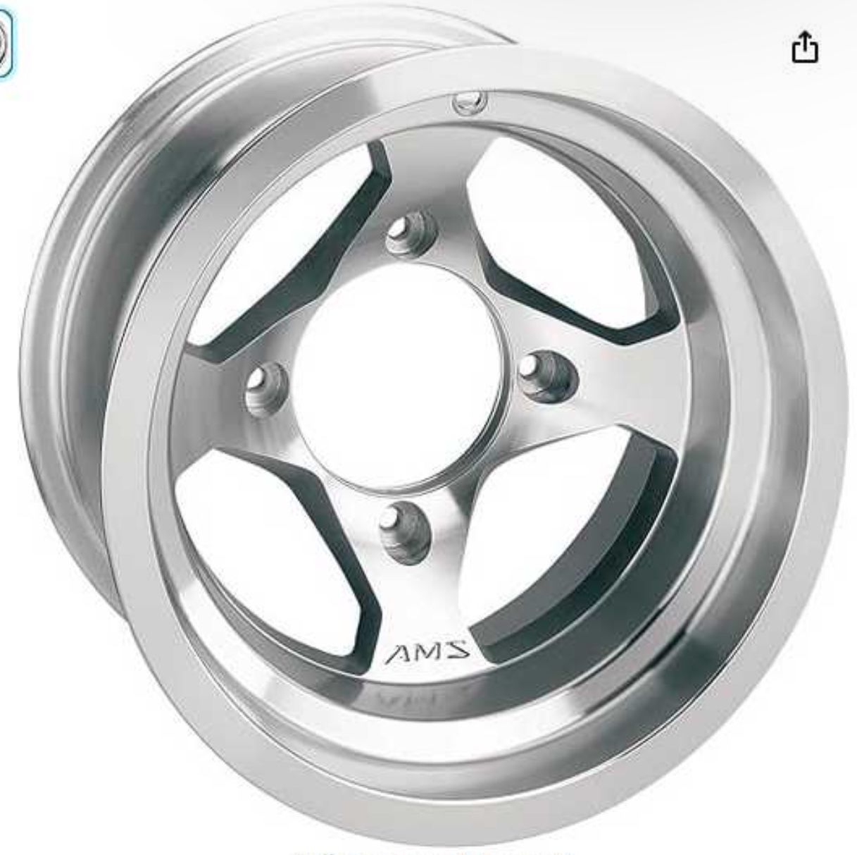 4 New Rims, AMS aluminum 12x7 For UTV, ATV