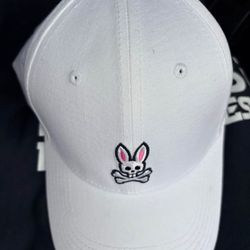 Psycho Bunny, White Hat , Adjustable NWOT