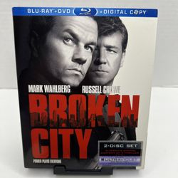 Broken City (Blu-ray, 2013, 2-Disc Set) Excellent Condition with Slipcover.