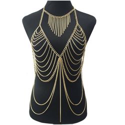 Shoulder Chain Shawl Shawl Shoulder Chain Jewelry Body Jewelry Multilayer Body Chain Necklace Decoration