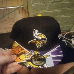 New Minnesota Vikings New Era 9FIFTY Snapback Hat Cap Black