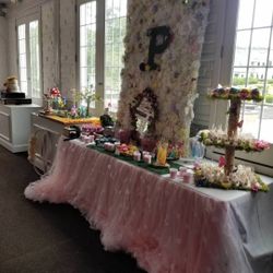 Baby Pink Custom Table Skirt