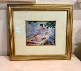 Framed Impressionist Print Mother and Child