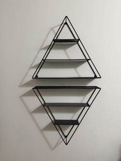 Two Triangle Floating Shelves With Screws