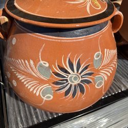 Olla Para Los Frijoles De Barro! Extra Grande! Más O Menos De 20 Quartos! Olla Frijolera De Barro