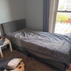 Twin bed frame with mattress