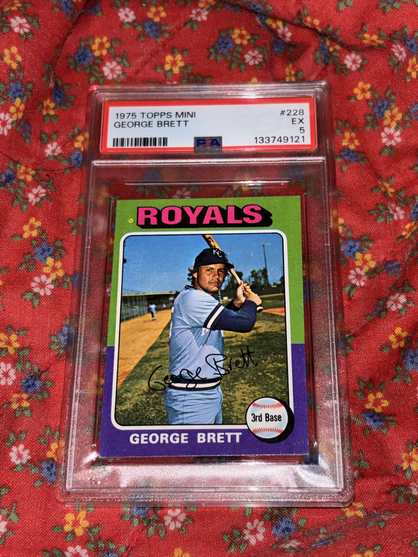 Topps Mini 1975 George Brett PSA 5 Baseball Card Royals 