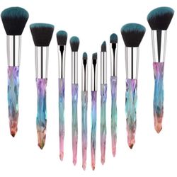 10pc Quartz Makeup Brush Set