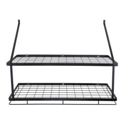 Pot Rack Wall Mounted, 30 inch Pot and Pan Hanging Rack, Pot and Pan Hanger with 12 S Hooks, 55 lbs Loading Weight, Ideal for Pans, Utensils, Cookware