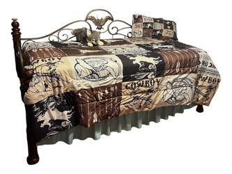Metal and wood, day bed