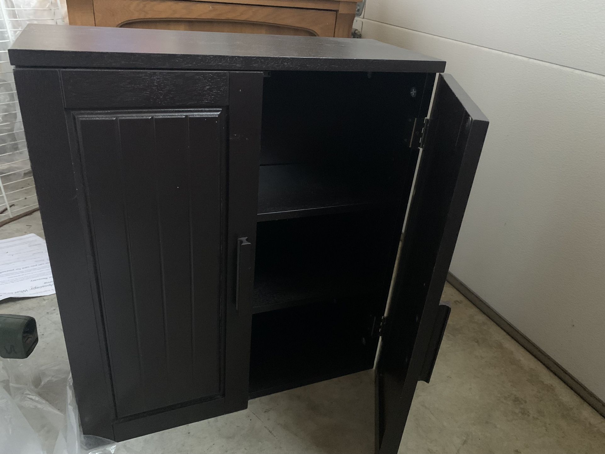 Brown Wood Bathroom Cabinet