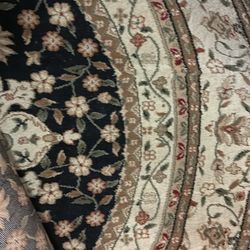 6’ Circular Floral Deco Rug