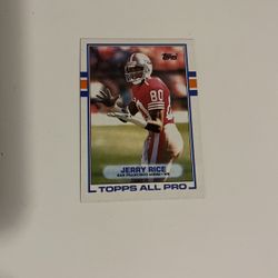 Jerry Rice Topps Football Card 1989