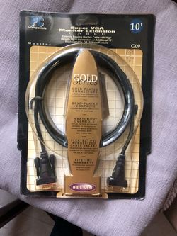 NEW! Belkin Gold Monitor Extension Cable (10ft)