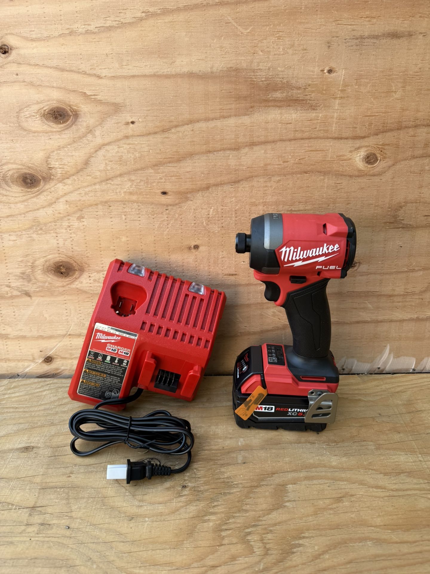 Milwaukee M18 FUEL 18V Lithium-Ion Brushless Cordless 1/4 in. Hex Impact Driver Kit with One 5.0Ah Batteries Charger Hard Case