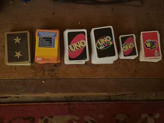Card Game Lot - UNO (4 Variations), Family Feud, Standard Playing Cards