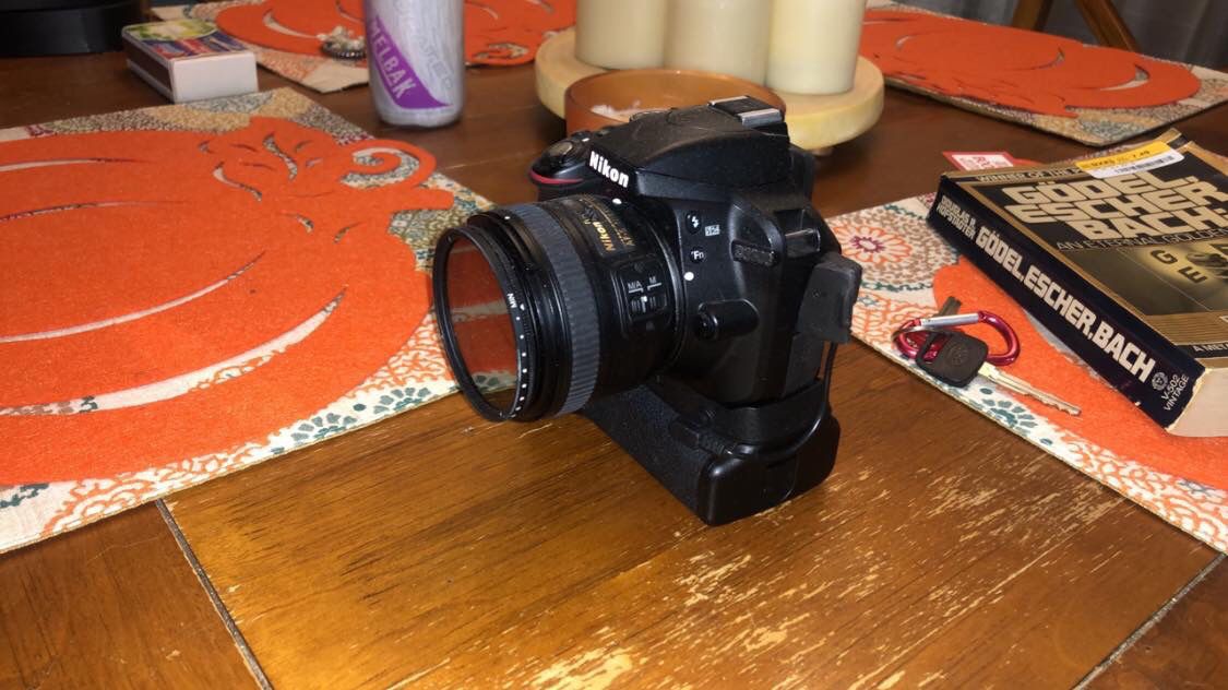 Nikon camera and two lenses