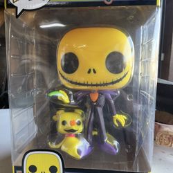 Funko Pop! Disney 809 Jack Skellington & Zero Black Light Jumbo 10" Vinyl Figure
