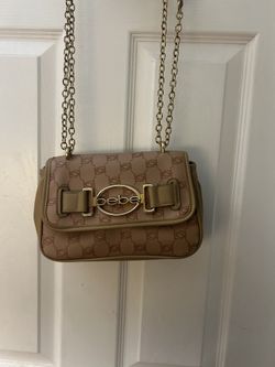 Brown and tan Bebe crossbody bag 
