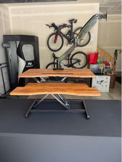 Adjustable Standing Desk Converter w/ Monitor Arm