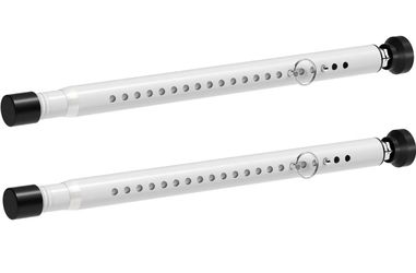 Adjustable Sliding Door Security Bar 2 Pack Window & Patio Door Lock Bar White