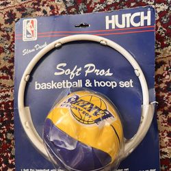 Hutch Soft Pros Basketball & Hoop Set Lakers, Not Kobe, Shaq, Lebron
