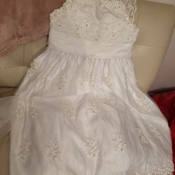 Flower Girl Dress WHITE  Size 10