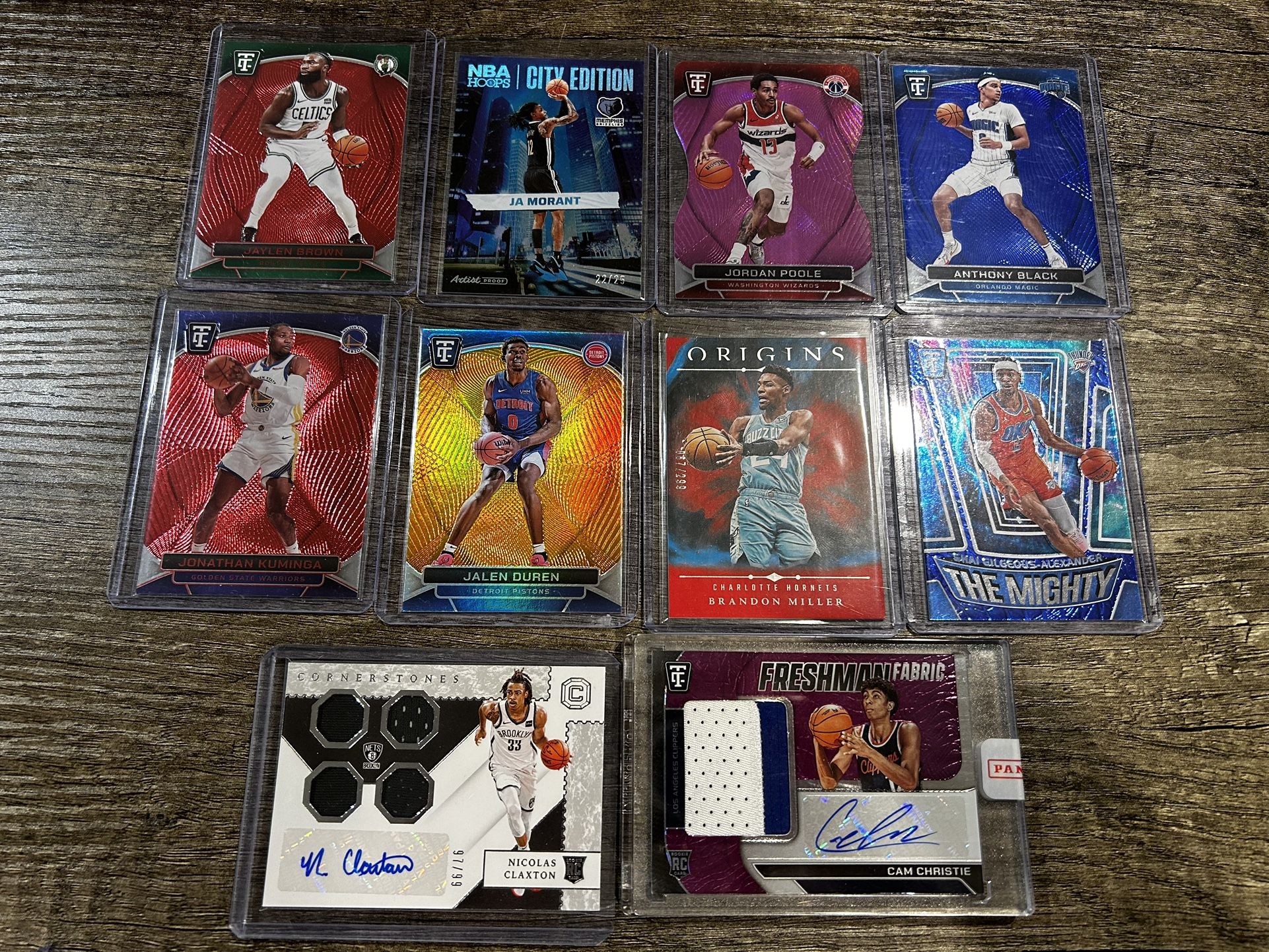 NBA NUMBERED, AUTOS, RC CARDS LOT